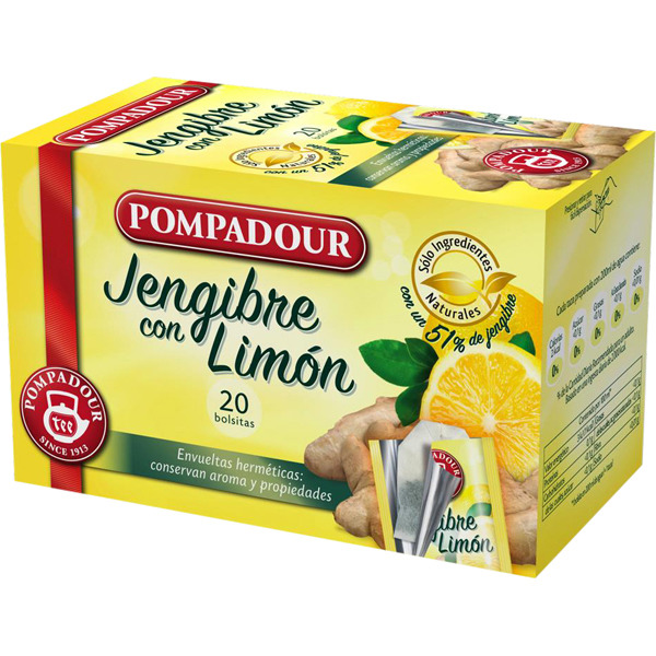JENGIBRE CON LIMON POMPADOUR 20 SOBRES