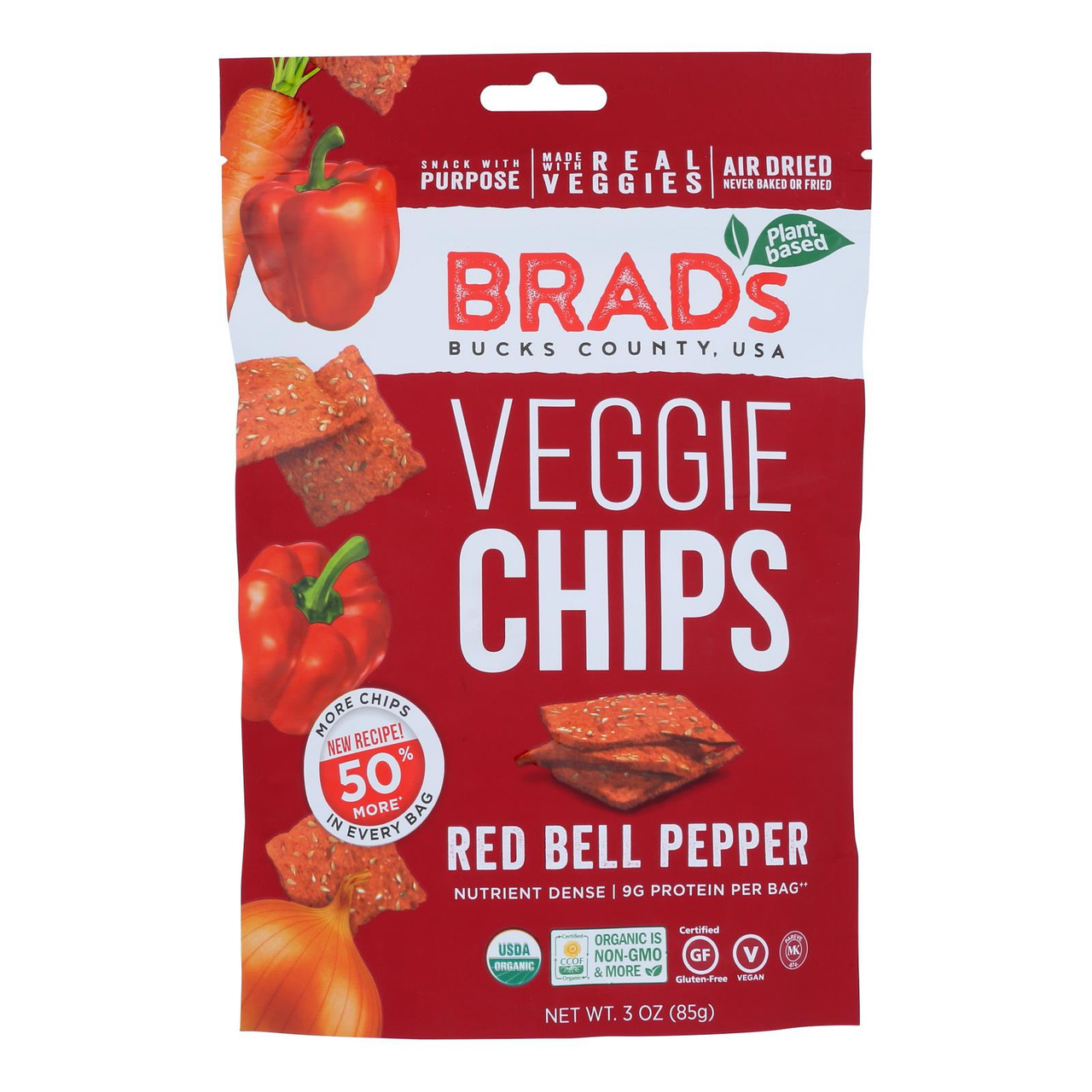 Brad'S Raw Chips, Red Bell Pepper Chips