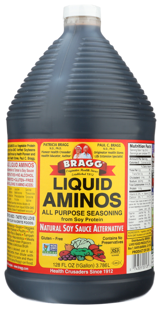 Photo of Bragg Liquid Aminos All Purpose Seasoning Natural Soy Sauce Alternative, 1 Gallon