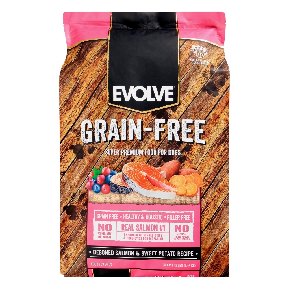 Evolve Grain Free Deboned Salmon & Sweet Potato Recipe Dog Food 12 Lb ...