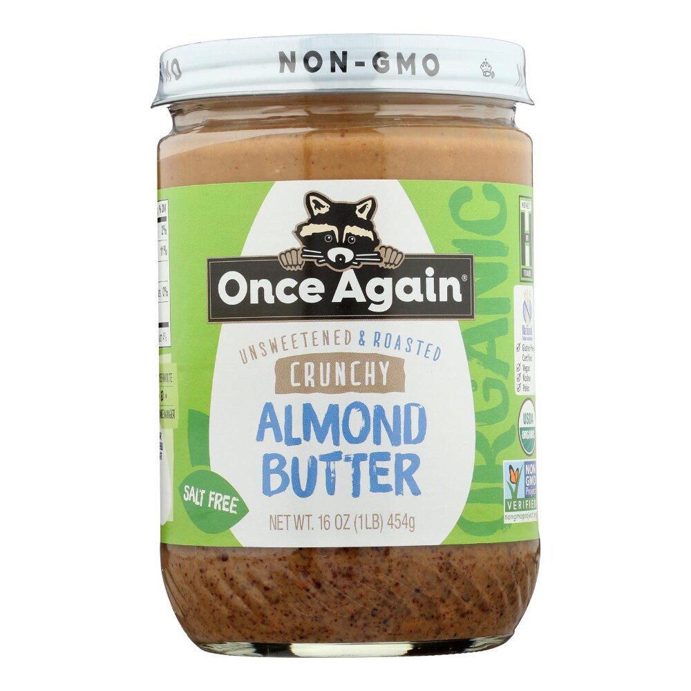Crunchy Unsweetened & Roasted Salt Free Almond Butter, Crunchy Unsweetened & Roasted