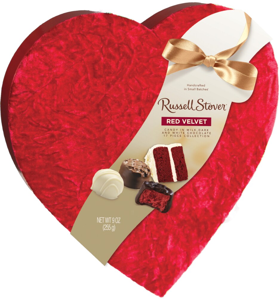 Candy in Milk, Dark and White Chocolate, Red Velvet