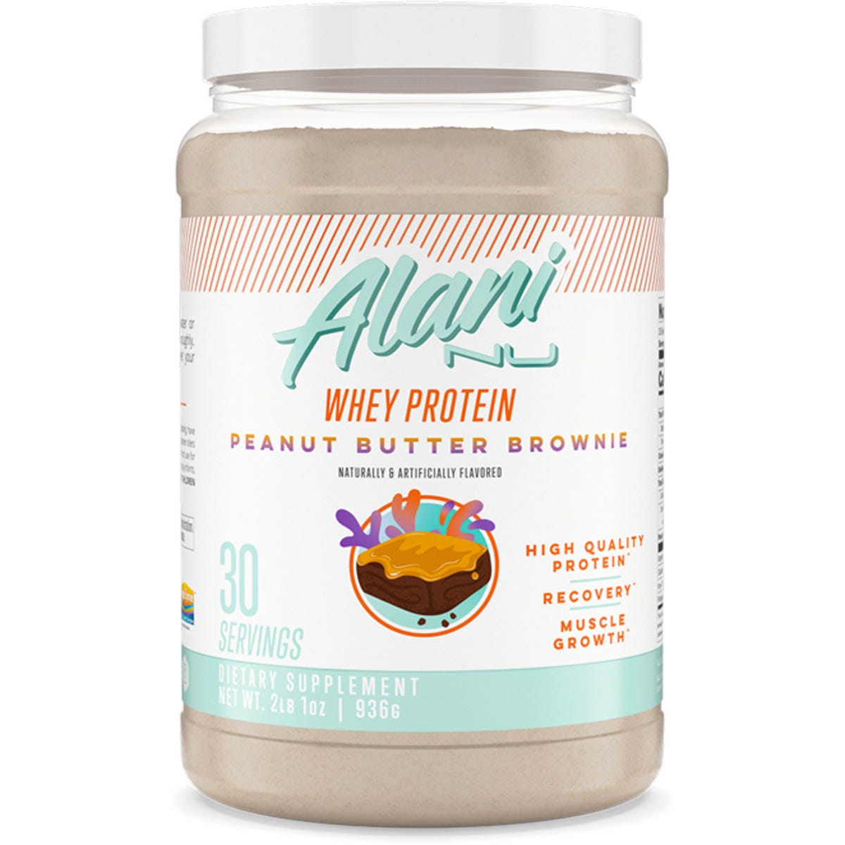 Peanut Butter Brownie Flavored Whey Protein Powder, Peanut Butter Brownie