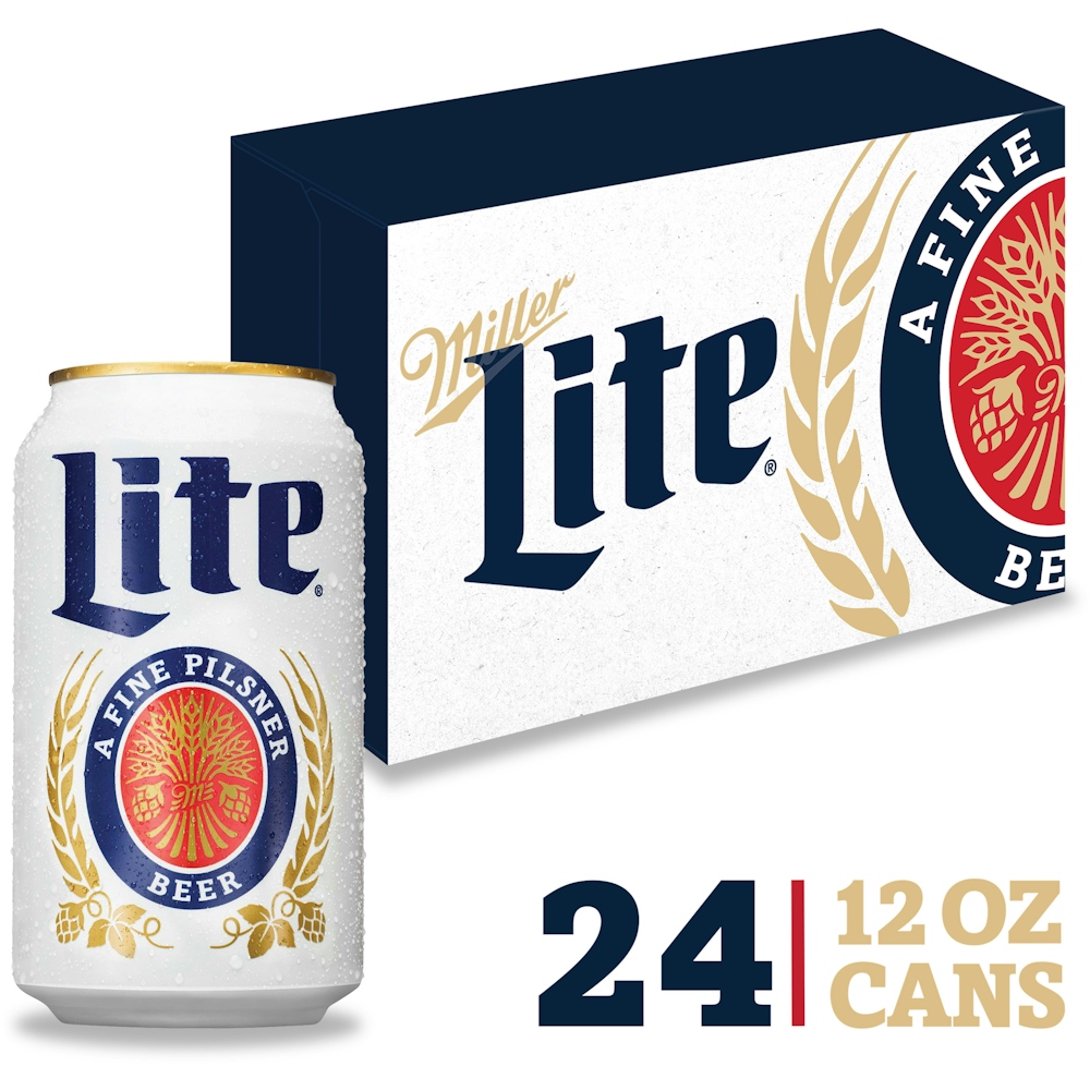 Photo of Miller Lite Beer, American Lager, 24 Pack, 12 Fl. Oz. Cans, 4.2% ABV