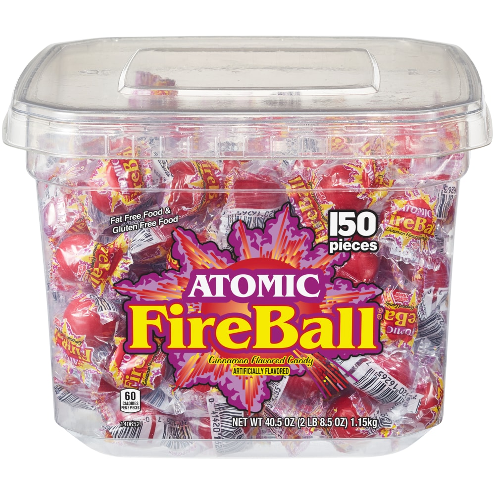 Atomic FireBall Cinnamon Hard Candy, 150 Pieces Tub