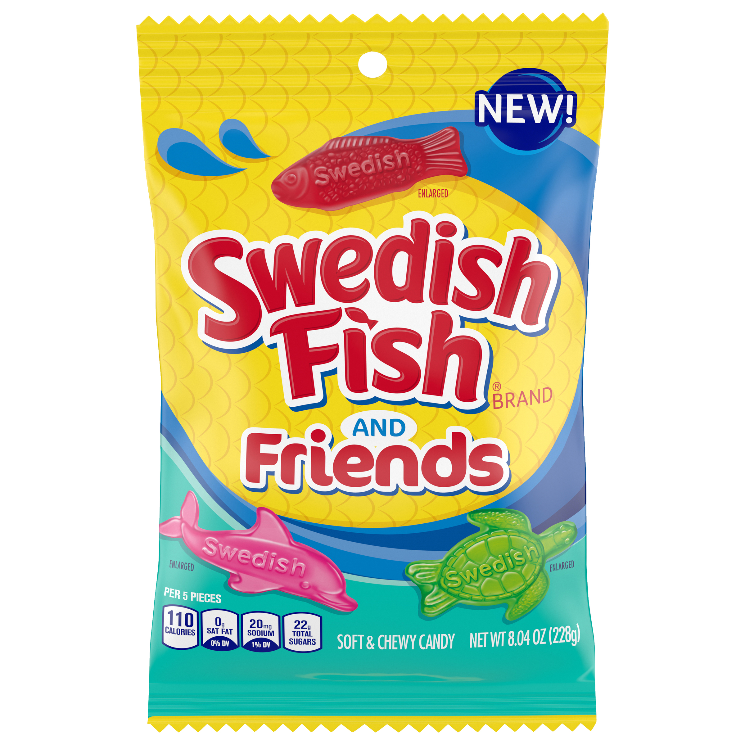 Swedish Fish Friends Soft & Chewy Candy Berry
