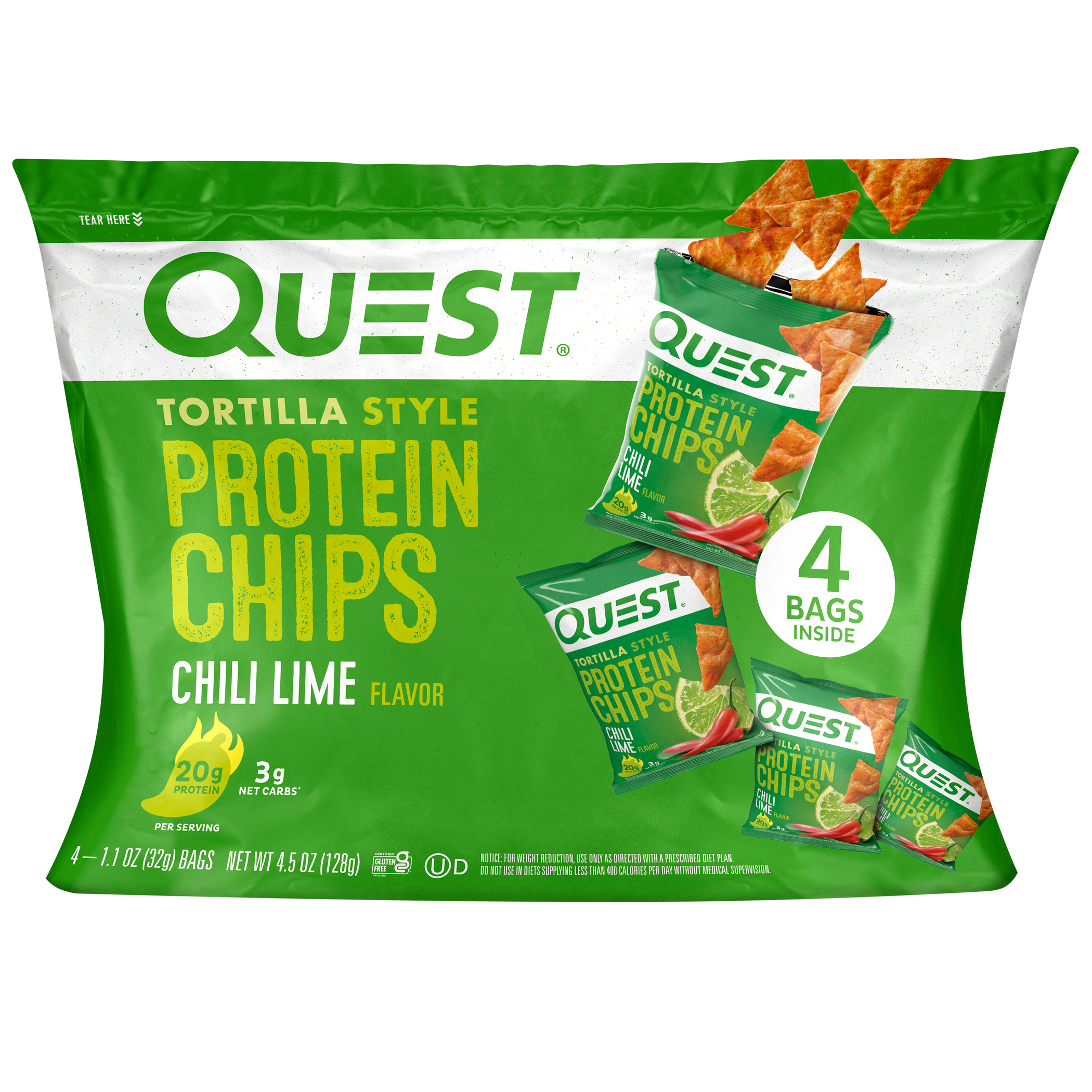 Photo of Quest Nutrition Tortilla Style Protein Chips - Chili Lime