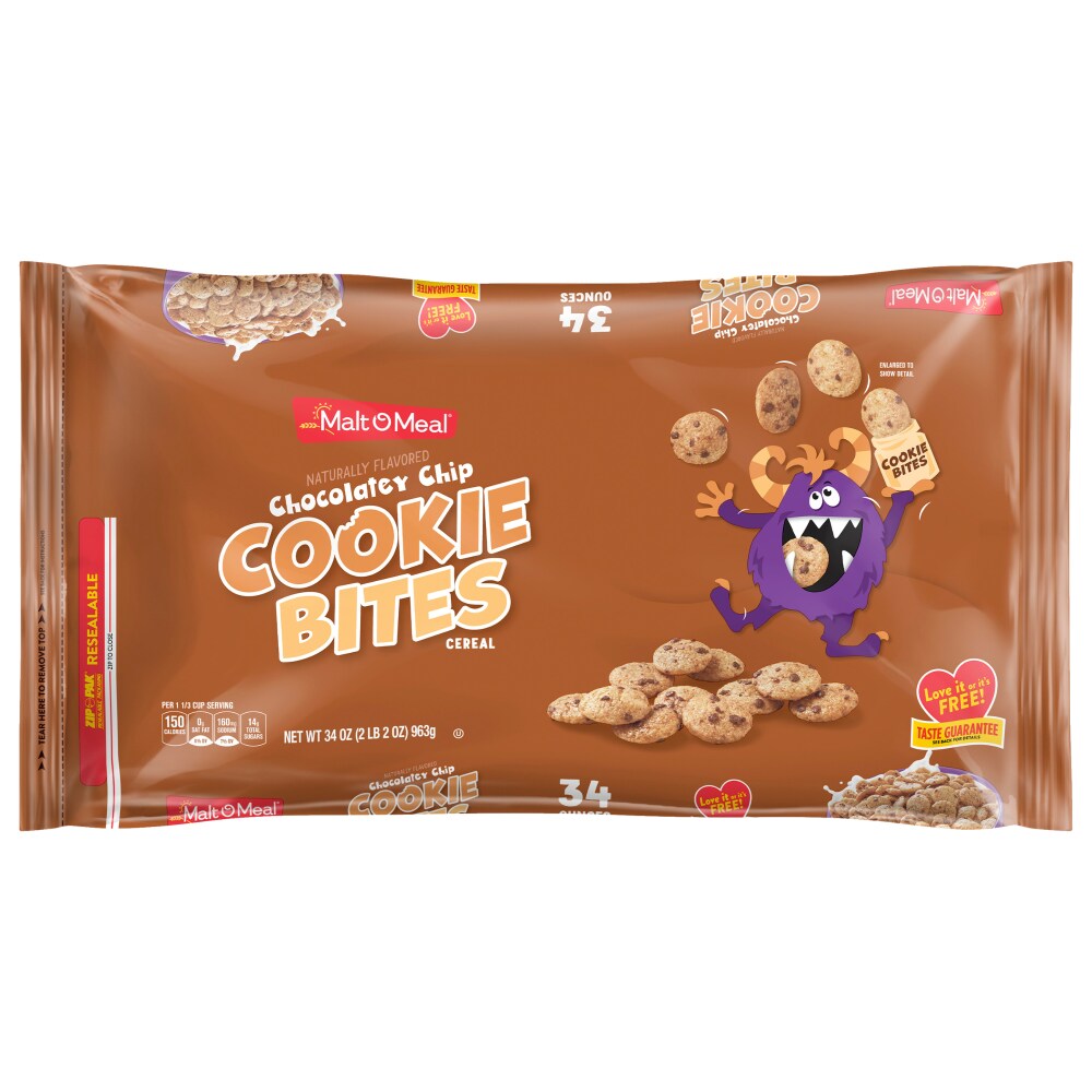Photo of Malt O Meal Cereal, Chocolatey Chip Cookie Bites, Super Size
