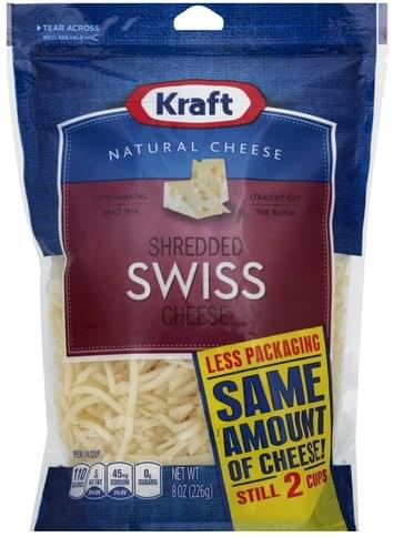 Kraft, Shredded Swiss Cheese