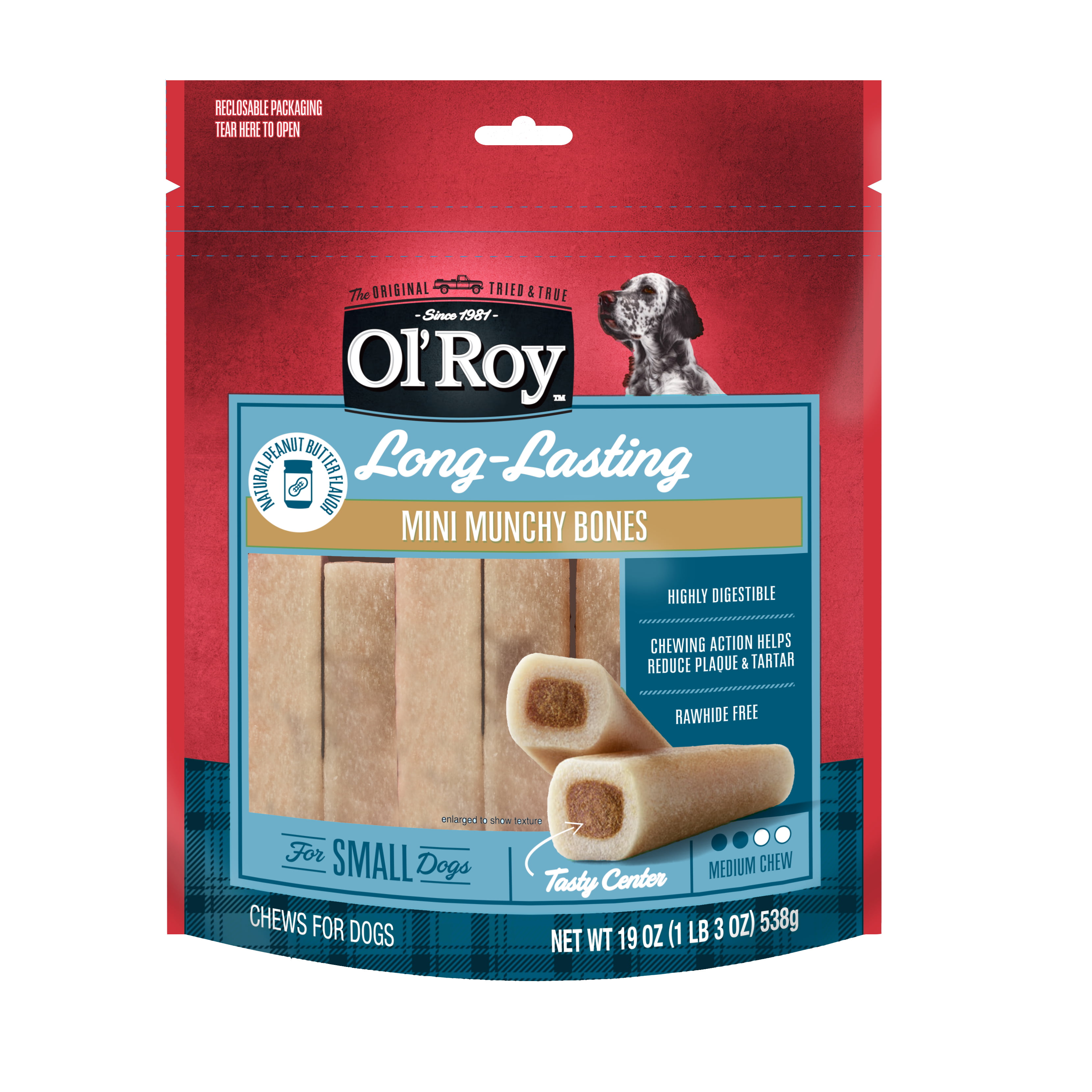 Ol' Roy Peanut Butter Mini Munchy Bones Dog Treats For Small Dogs