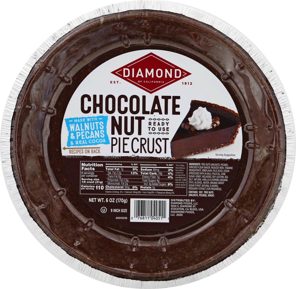 Chocolate Nut Piecrust, Chocolate Nut