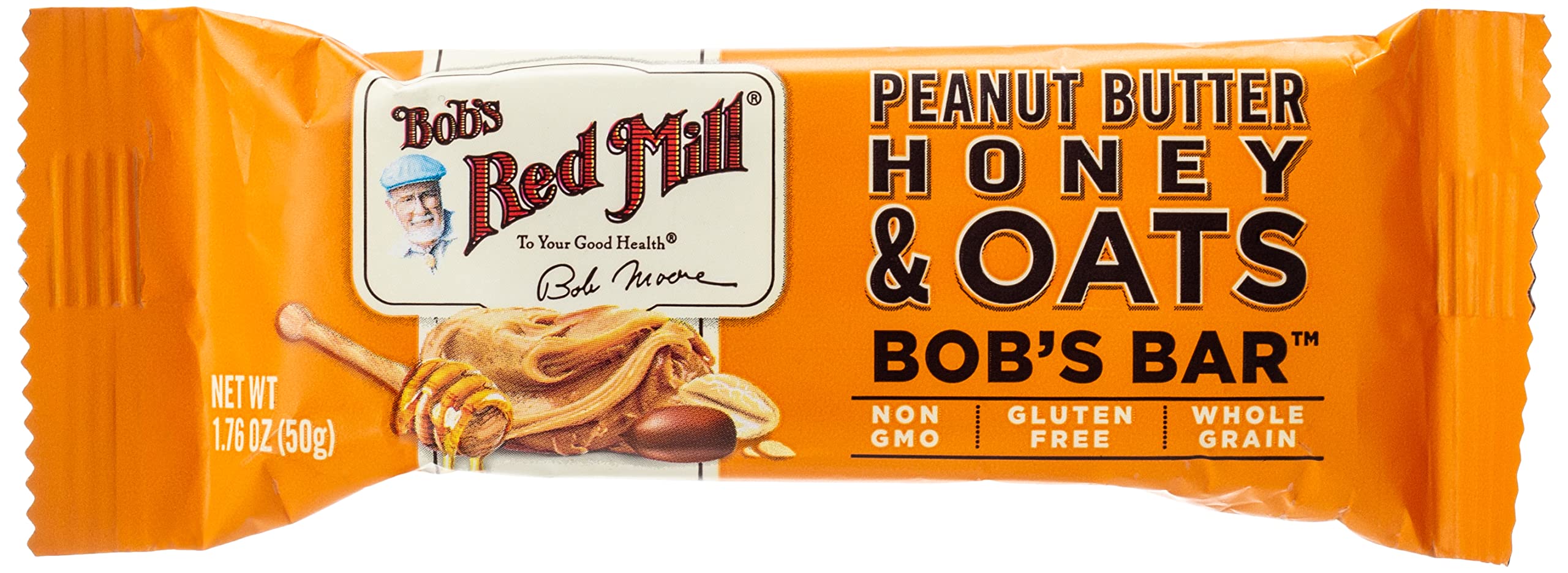 Photo of Bob's Red Mill Peanut Butter Honey & Oats Bar 1.76 Oz Wrapper
