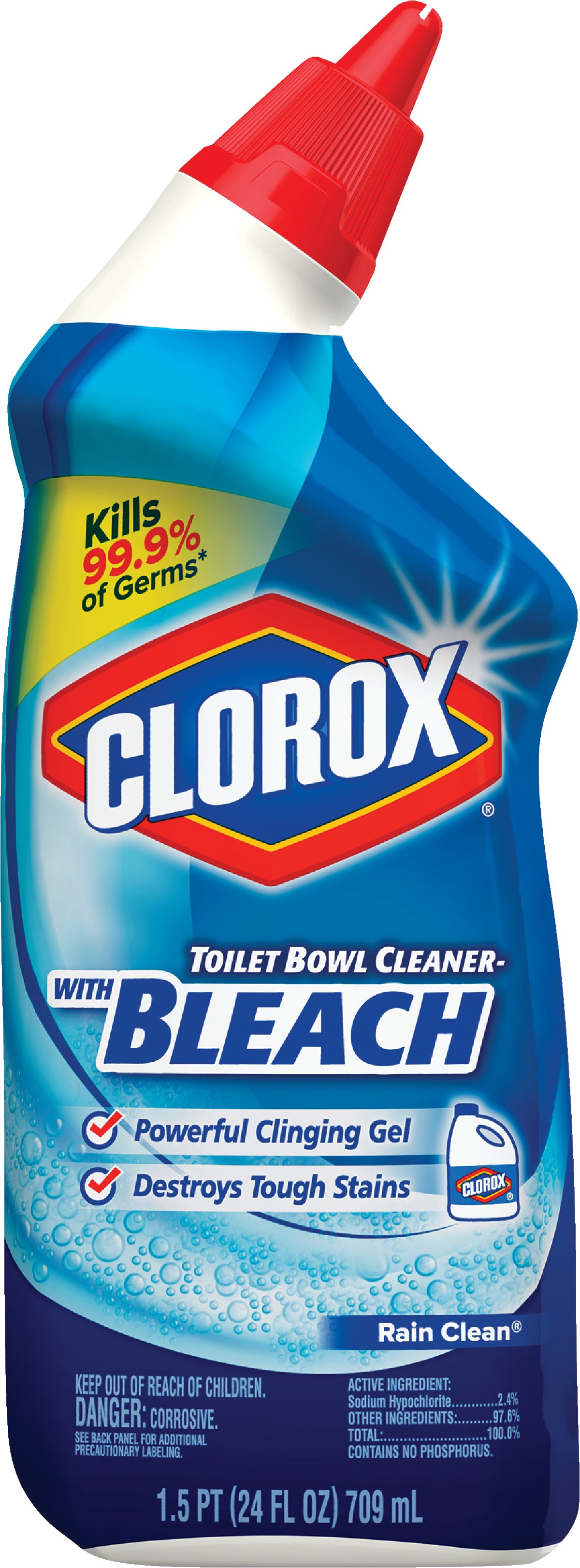 Clorox Toilet Bowl Cleaner - W/Bleach Rain..Clean 6 Per Case - 24 Oz -..