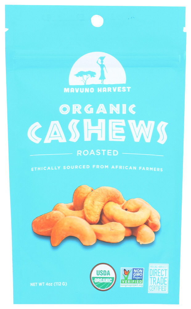 Mavuno Harvest Organic Roasted Cashews 4 Oz