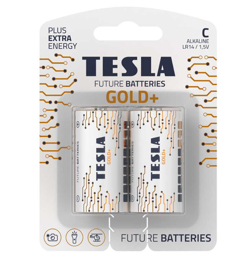 Photo of Tesla Alkaline Batteries C/LR14/1,5V 2pcs GOLD