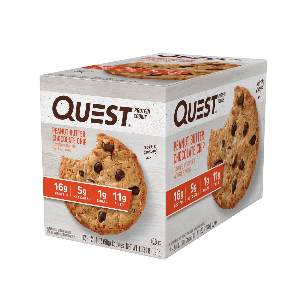 Quest Protein Cookie, Peanut Butter Chocolate Chip, Soft & Chewy