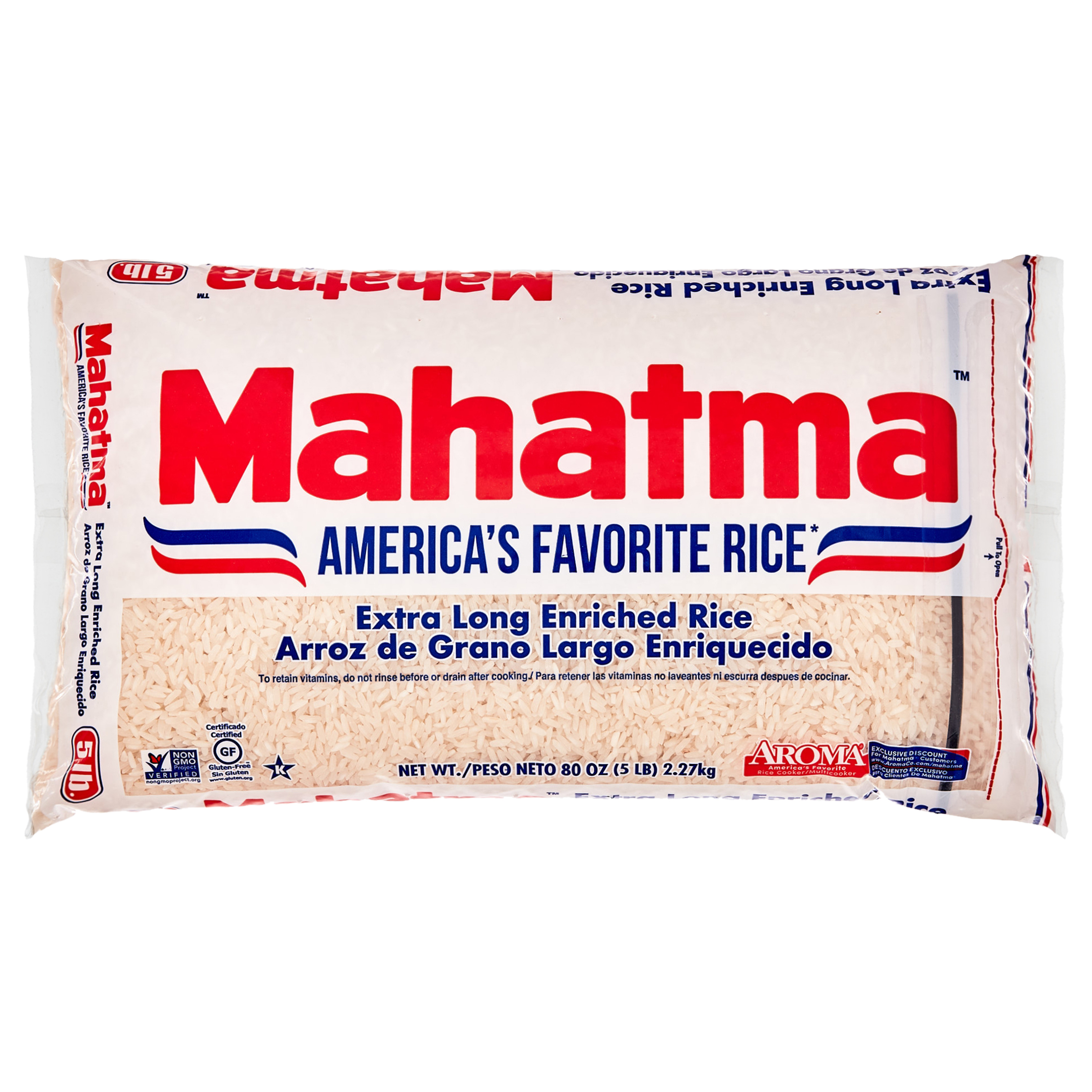 Photo of Mahatma Enriched Extra Long Grain White Rice 05 Lb Bag