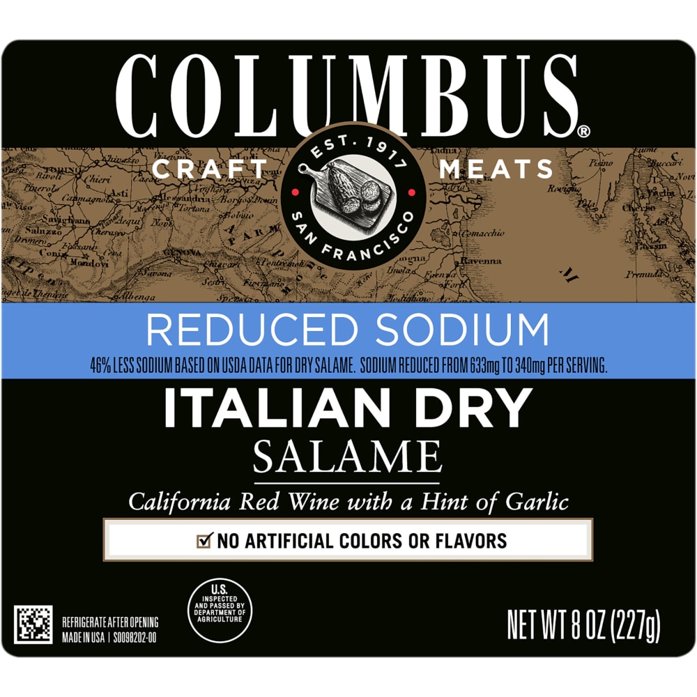 Photo of Columbus Reduced Sodium Italian Dry Salame Deli Meats - 8oz