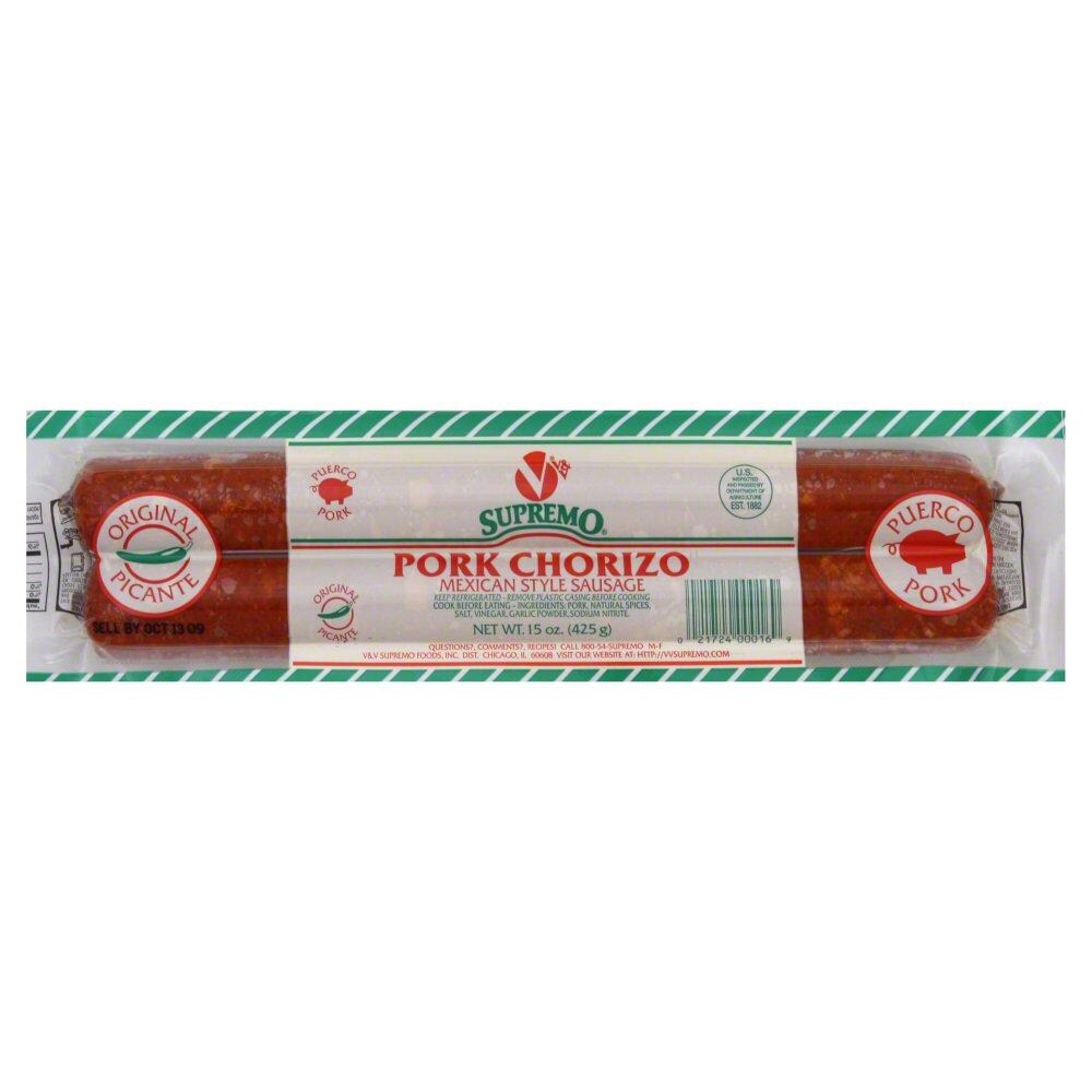 Supremo, Pork Chorizo, Mexican Style, Mexican Style
