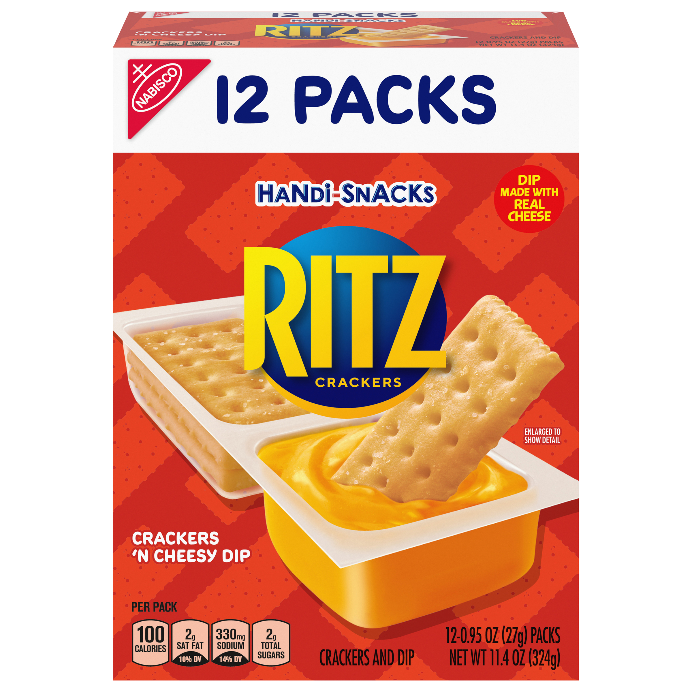 Handi-Snacks Ritz Crackers ‘N Cheesy Dip Snack Packs