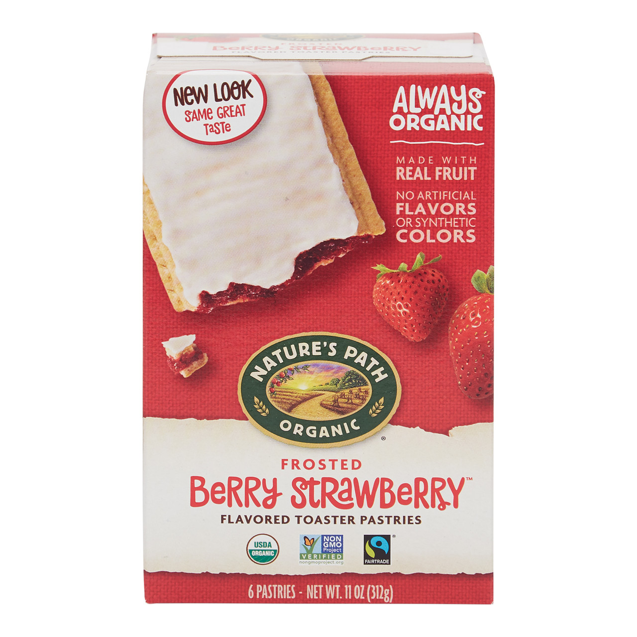 Nature's Path Organic Frosted Berry Strawberry Toaster Pastries 6 Ea Box