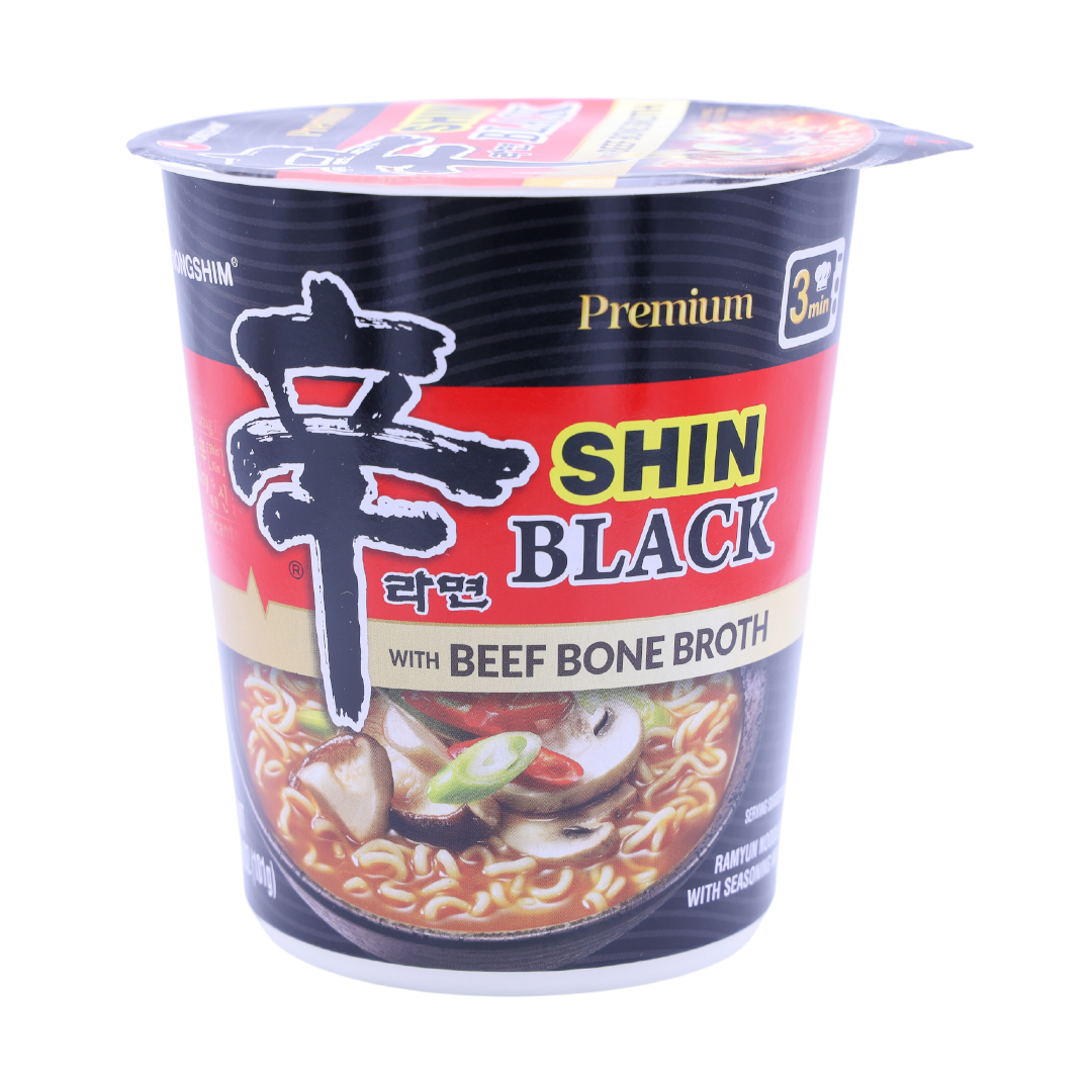 Photo of Nongshim Shin Black Spicy Beef & Bone Broth Ramyun Premium Ramen Noodle Soup Cup 3.5oz X
