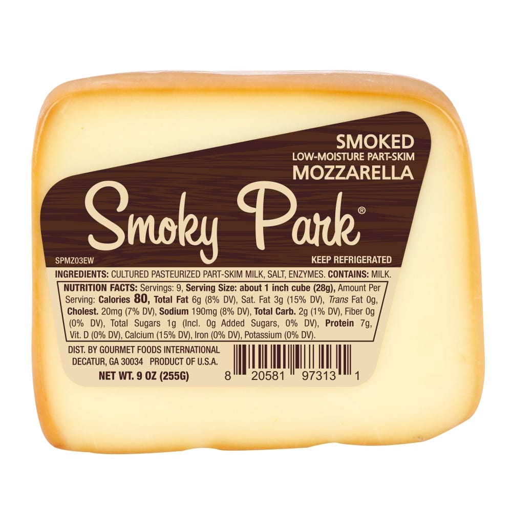Photo of Smoky Park Smoked Low Moisture Part Skim Mozzarella Cheese 9 Oz