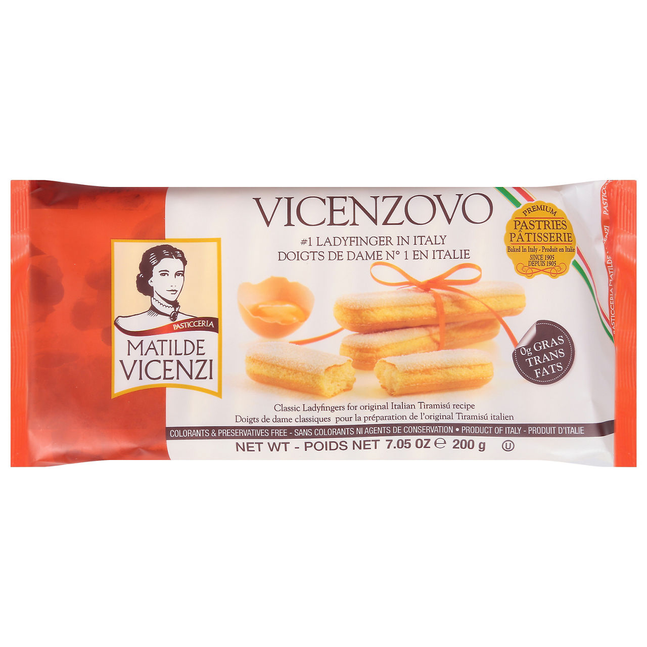 Classic Vicenzovo Ladyfingers Pastries, Classic