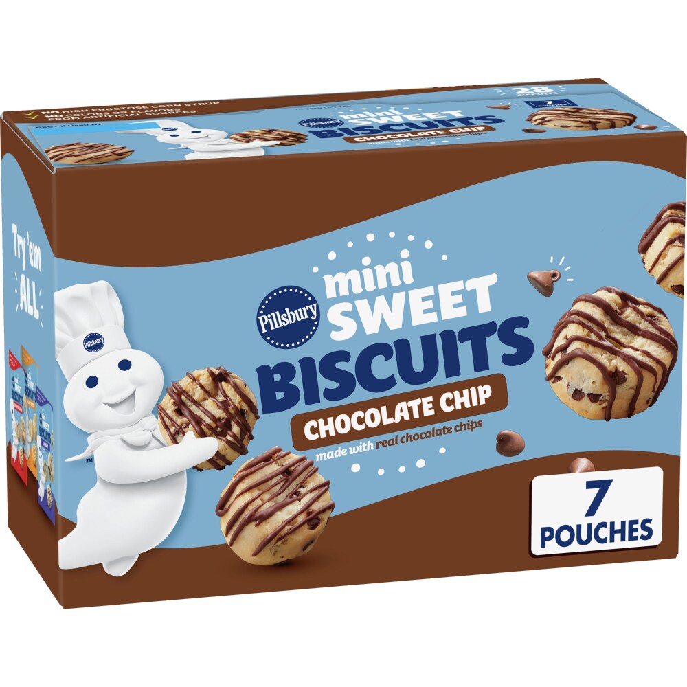 Photo of Pillsbury Chocolate Chip Mini Sweet Biscuits, 7 Pouches