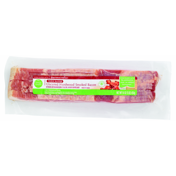 Uncured Hardwood Smoked Thick Sliced Bacon, Uncured Hardwood Smoked