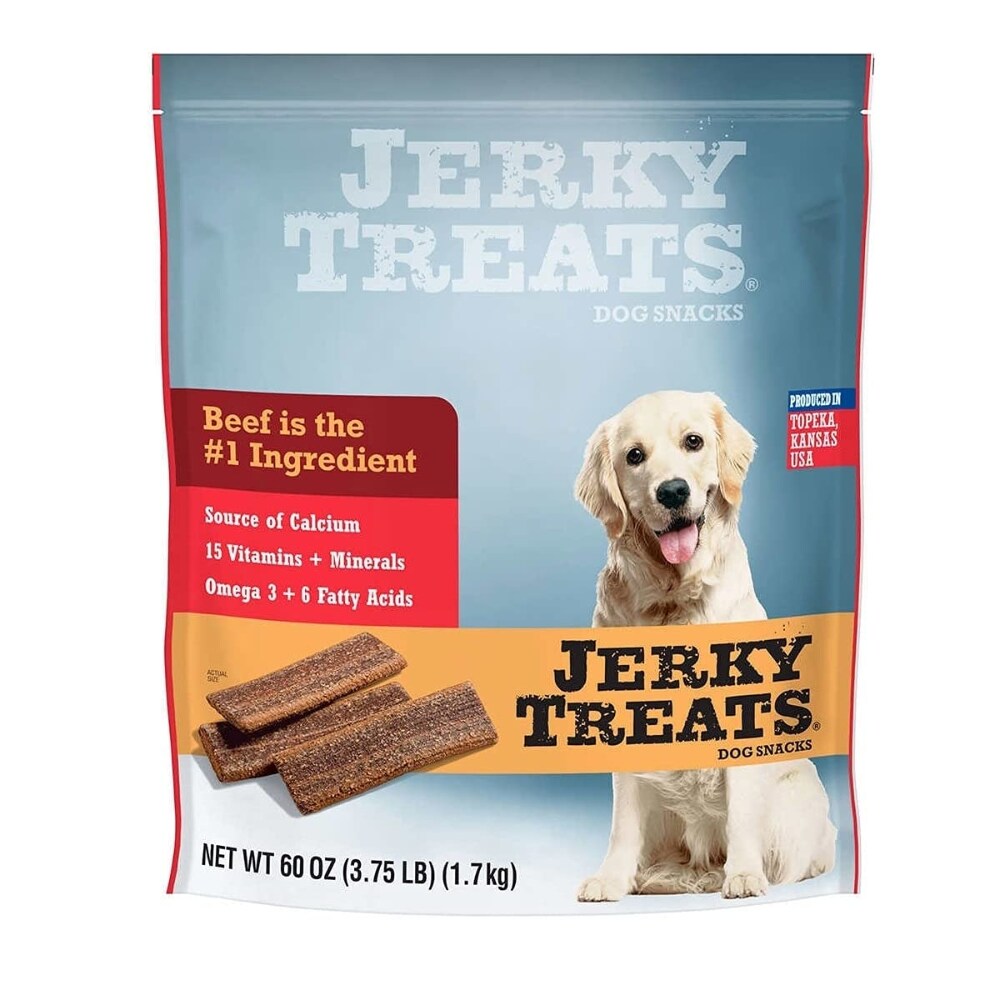 Jerky Treats Tender Beef Strips Dog Snacks, 60 Oz