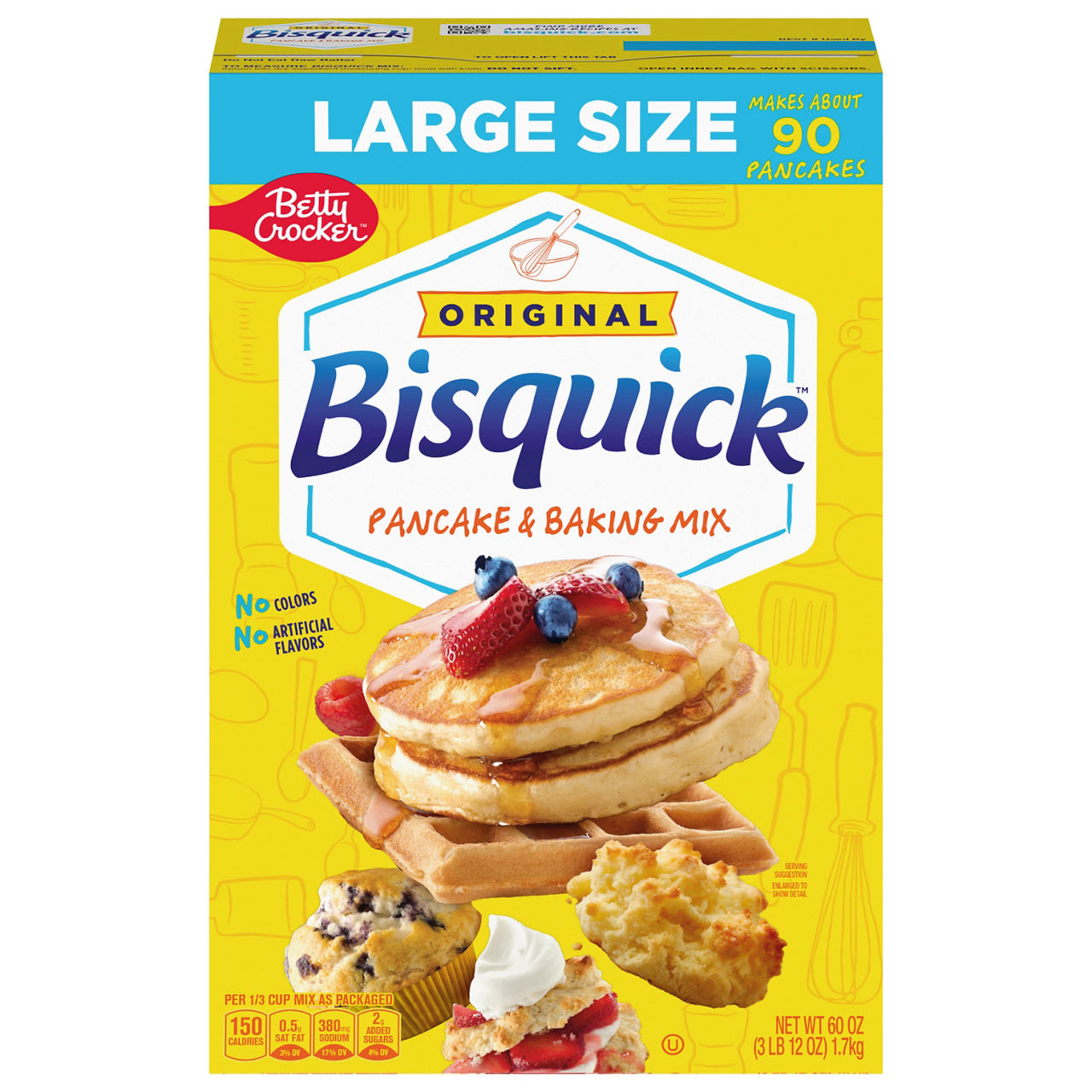 Photo of Bisquick Pancake & Baking Mix, Original, Large Size, 60 Ounce