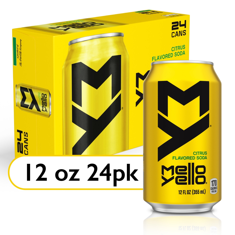 Photo of Mello Yello Citrus Flavored Soda Soft Drinks, 12 Fl Oz