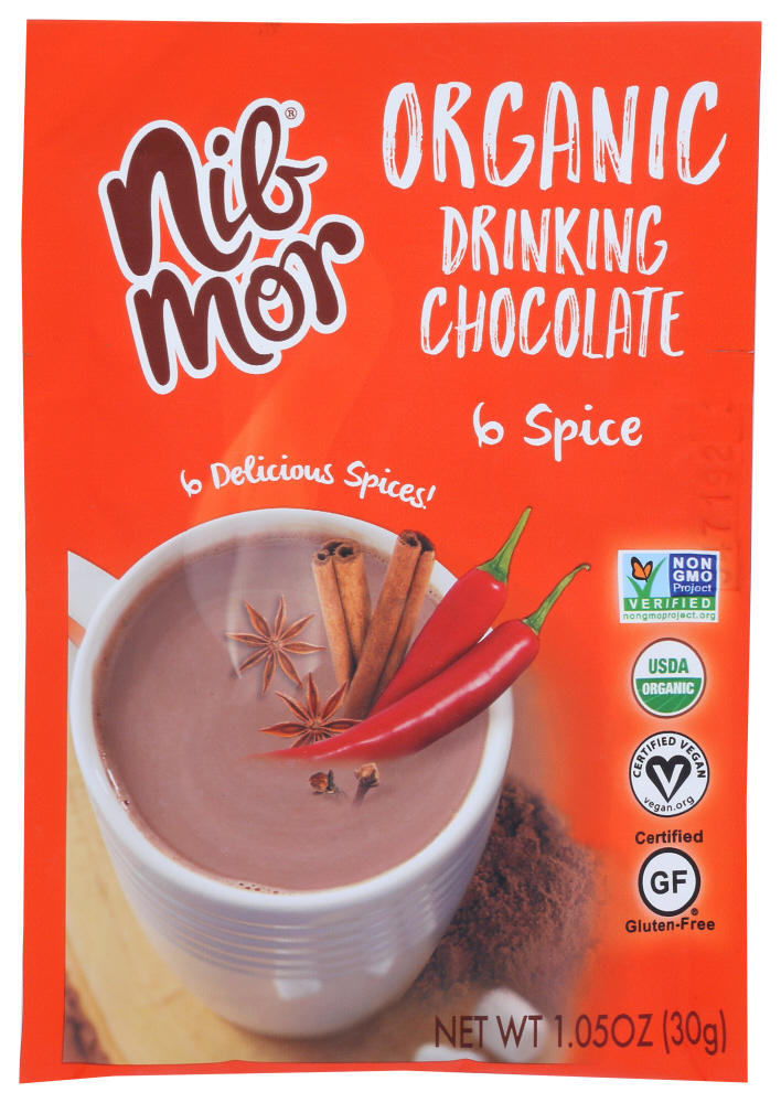 Photo of NibMore NibMor Organic Drinking Chocolate 6 Spice 1.05 Oz - Vegan
