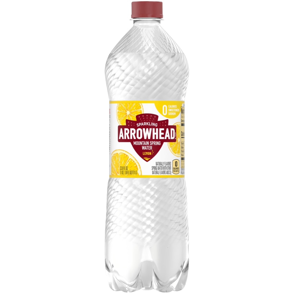 Photo of Arrowhead Mountain Spring Lemon Sparkling Water 33.8 Fl Oz