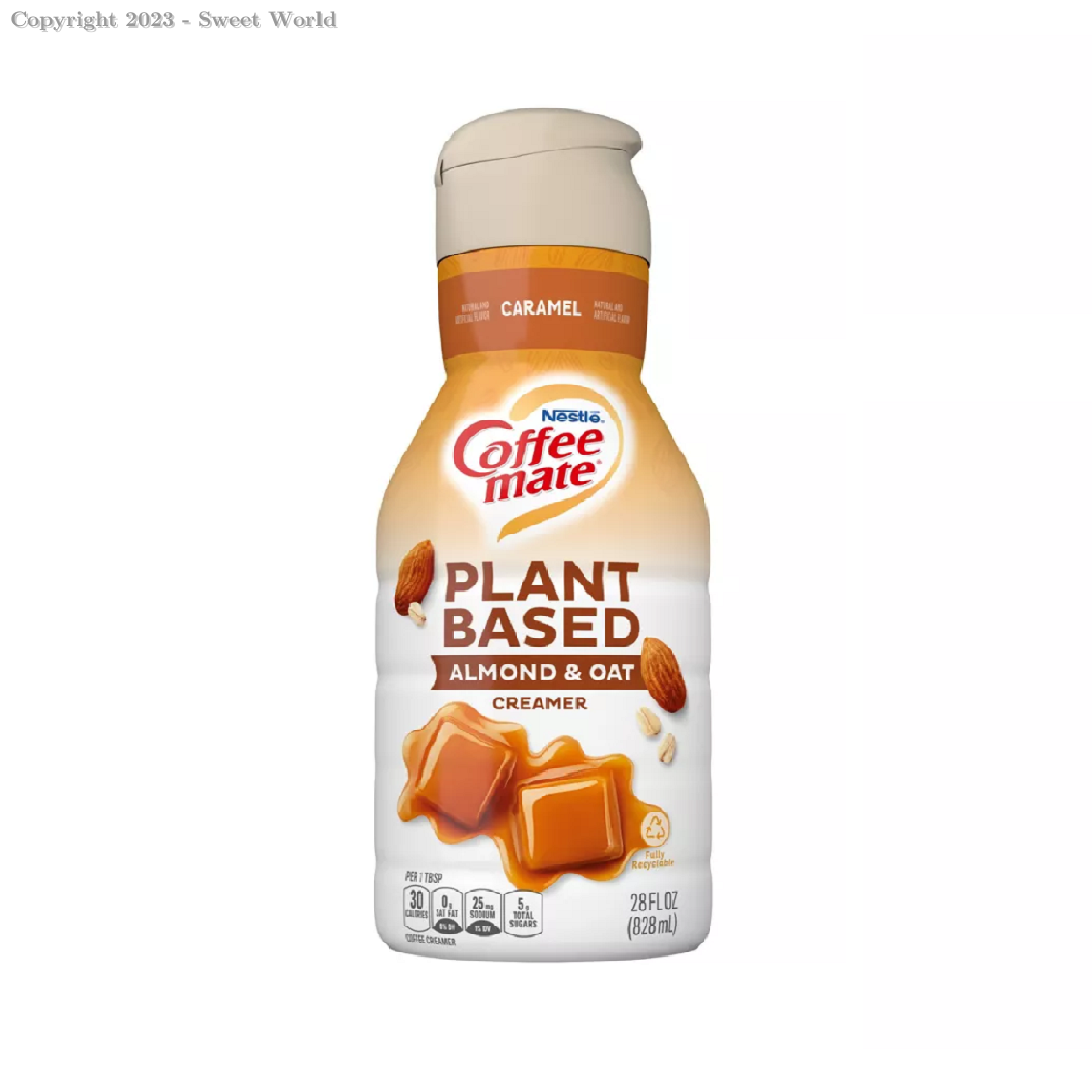 Photo of Coffee mate Creamer, Non Dairy, Plant Based, Almond & Oat, Caramel 28 Fl Oz
