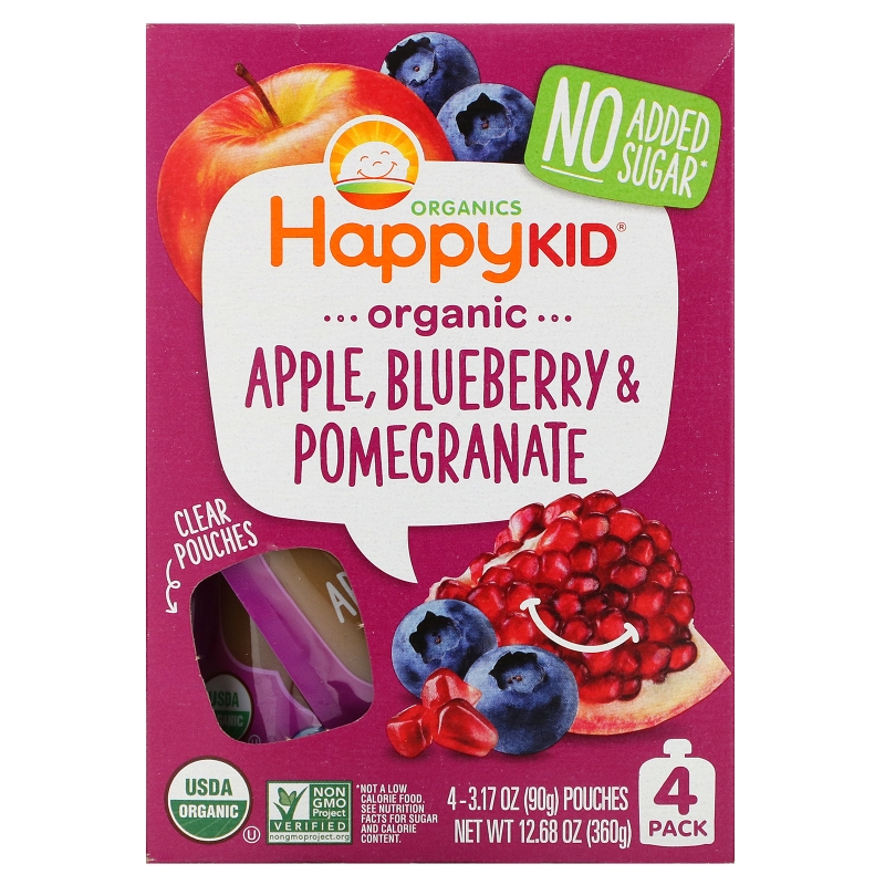 Photo of HappyKid Organics Apple, Blueberry & Pomegranate, Organic