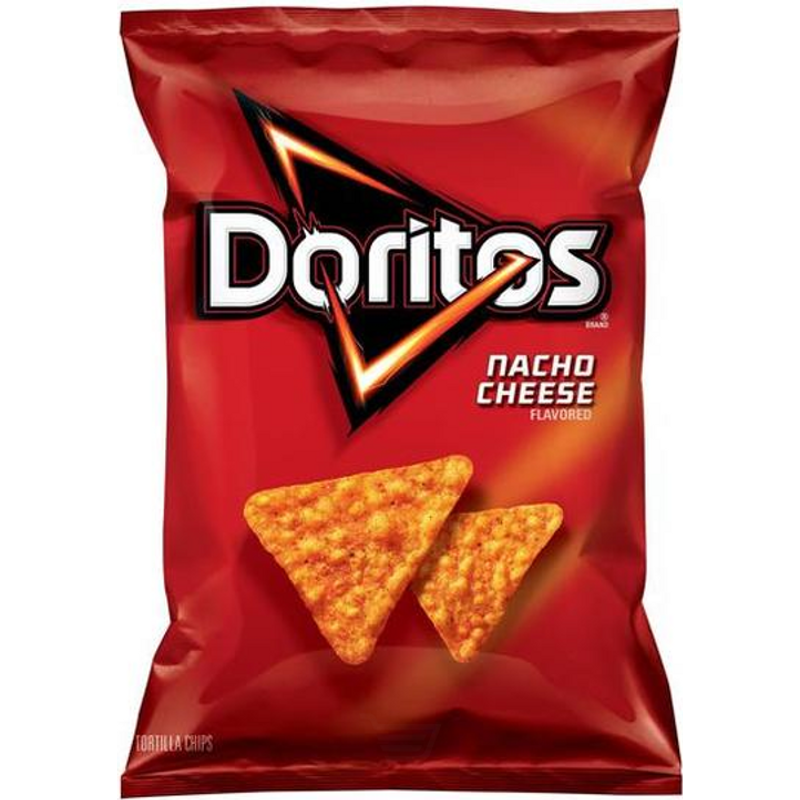 Photo of Doritos Tortilla Chips, Nacho Cheese Flavored 2.75 Oz