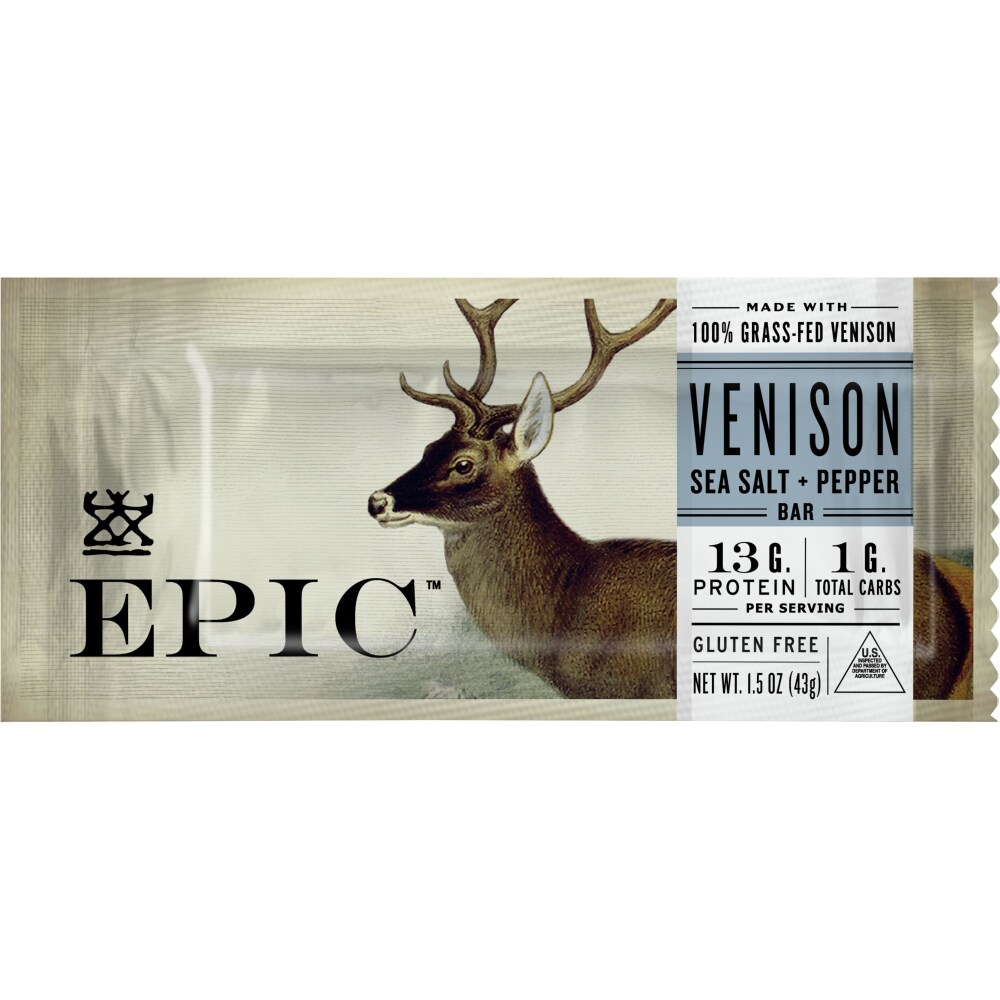 Venison Sea Salt + Pepper Bar, Venison Sea Salt + Pepper