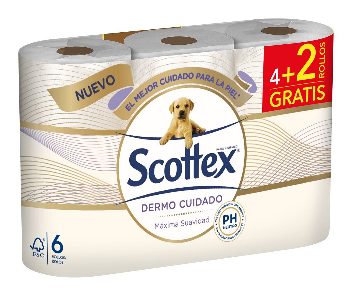 HIGIENICO SCOTTEX DERMO CUIDADO P4+2