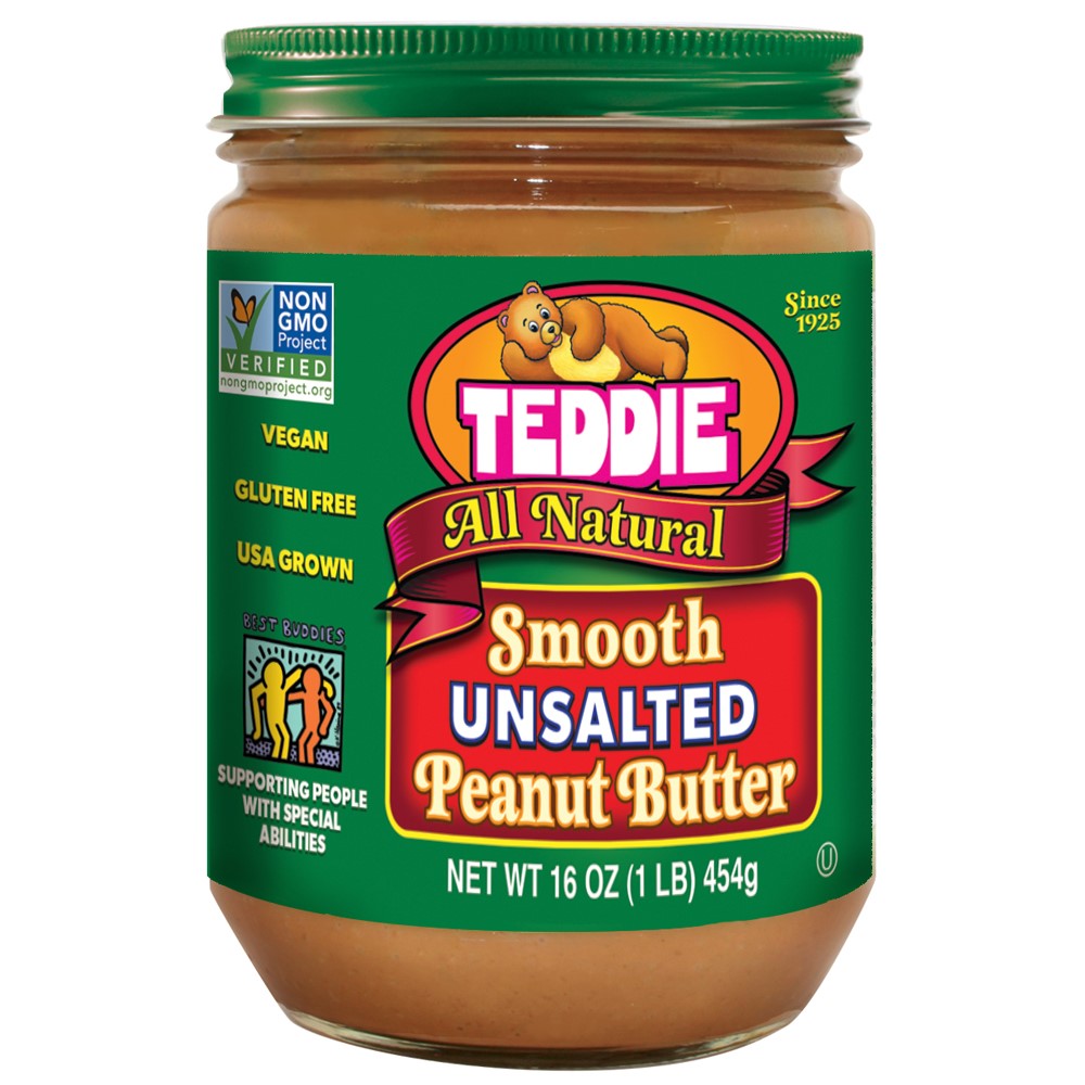 Photo of Teddie All Natural Unsalted Smooth Peanut Butter - 16oz