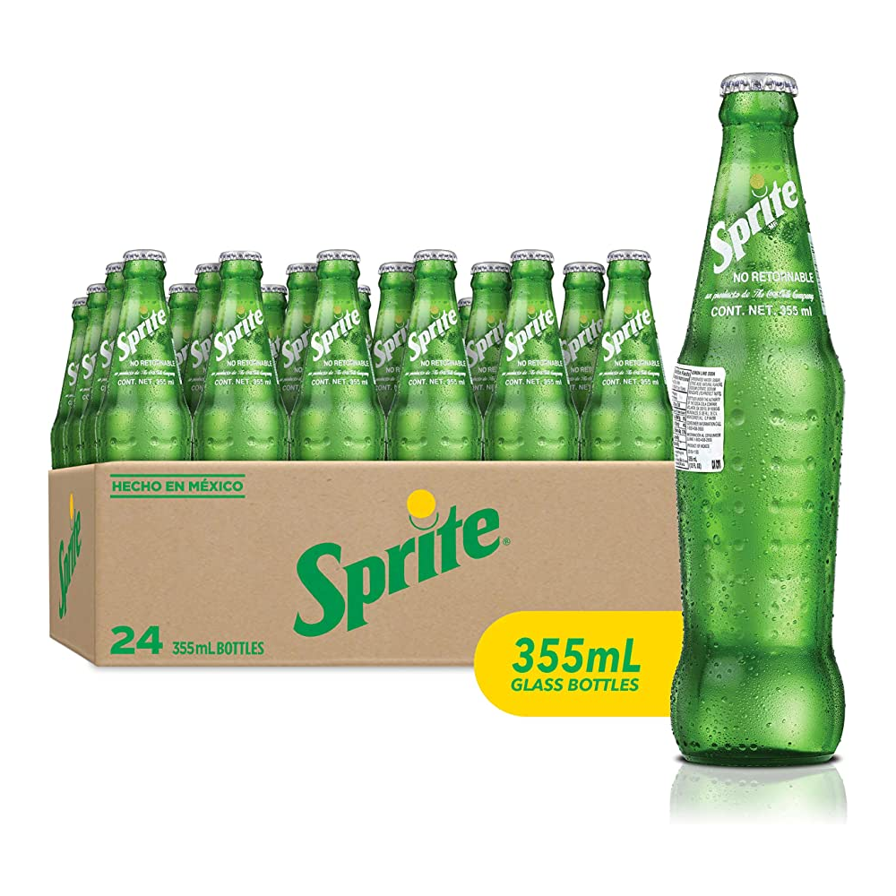 Sprite Mexico Lemon Lime Soda Soft Drinks, 355 mL