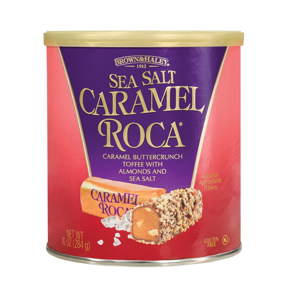 Sea Salt Caramel Roca Buttercrunch Toffee with Almonds and Sea Salt, Sea Salt Caramel