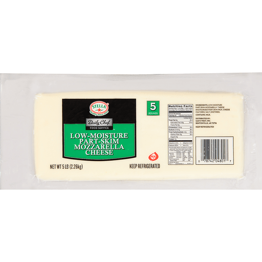 Stella, Low-Moisture Part-Skim Mozzarella Cheese