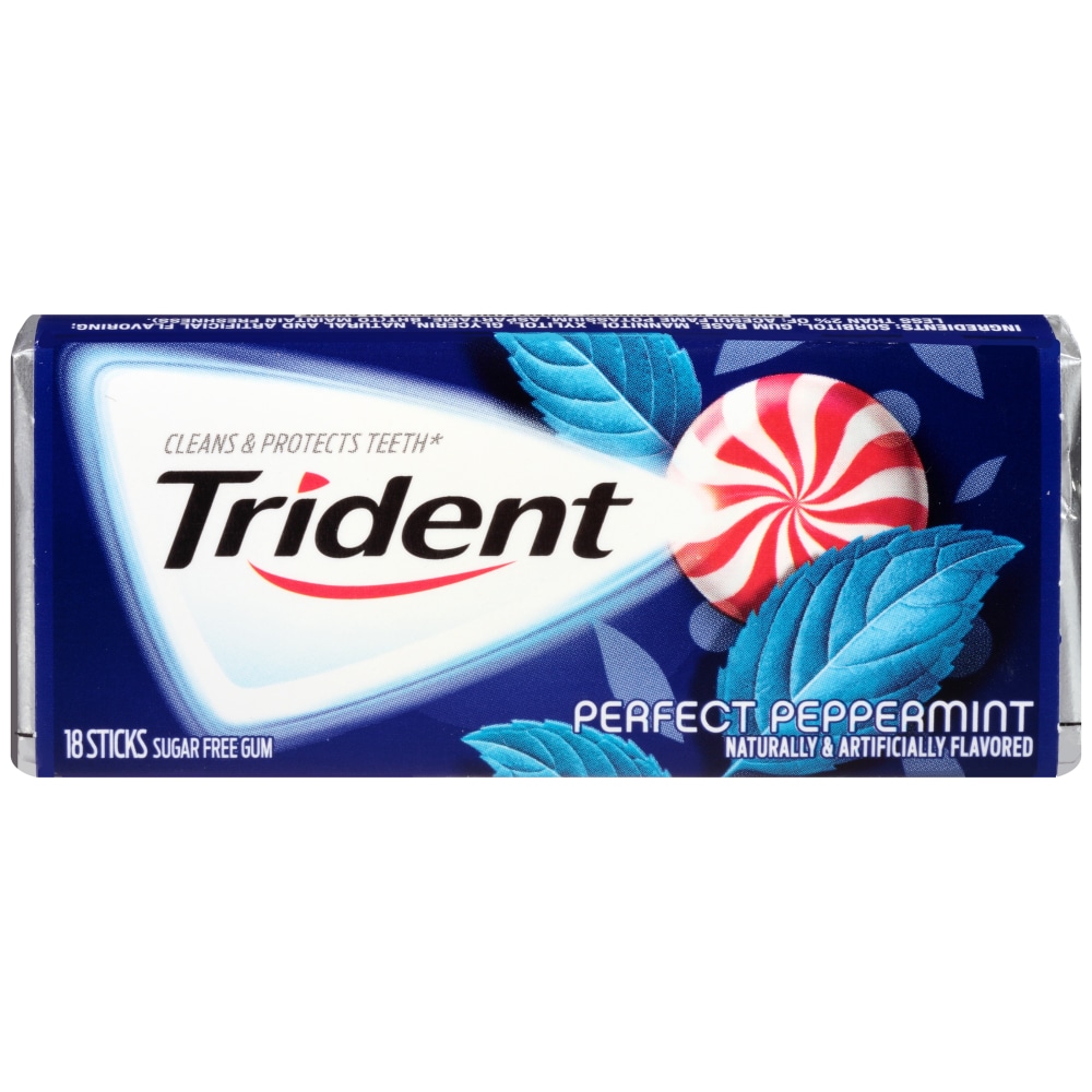 Photo of Trident Perfect Peppermint Sugar Free Gum 18 Ct Pack