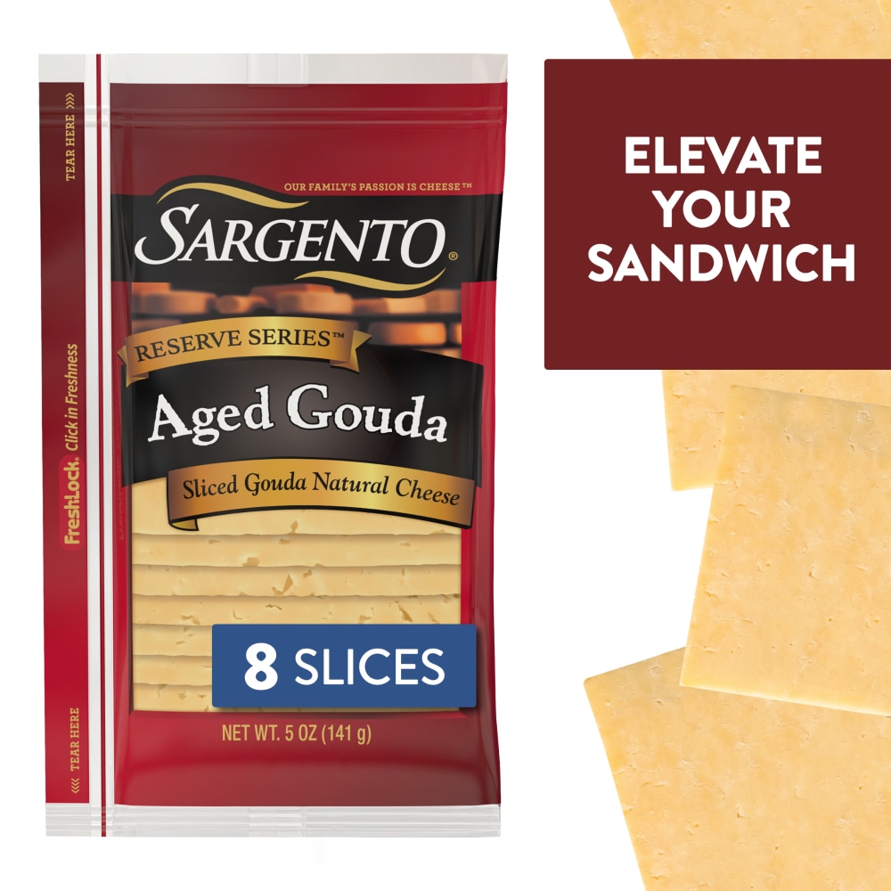 Photo of Sargento Reserve Series Natural Aged Gouda Sliced Cheese, 8 Slices
