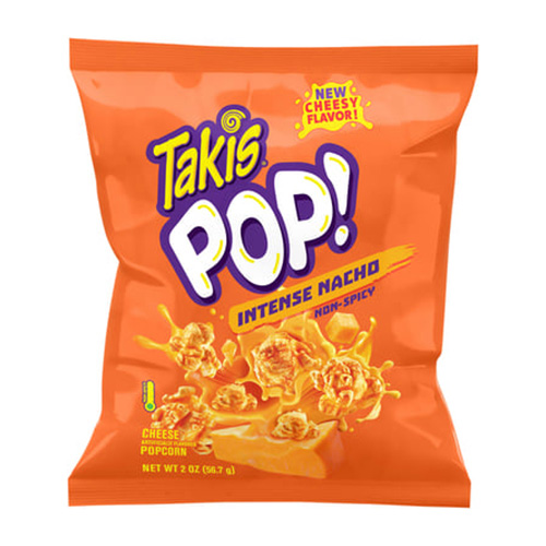 Takis Popcorn, Intense Nacho, Non Spicy 2 Oz — UPC 757528048297 — Go-UPC