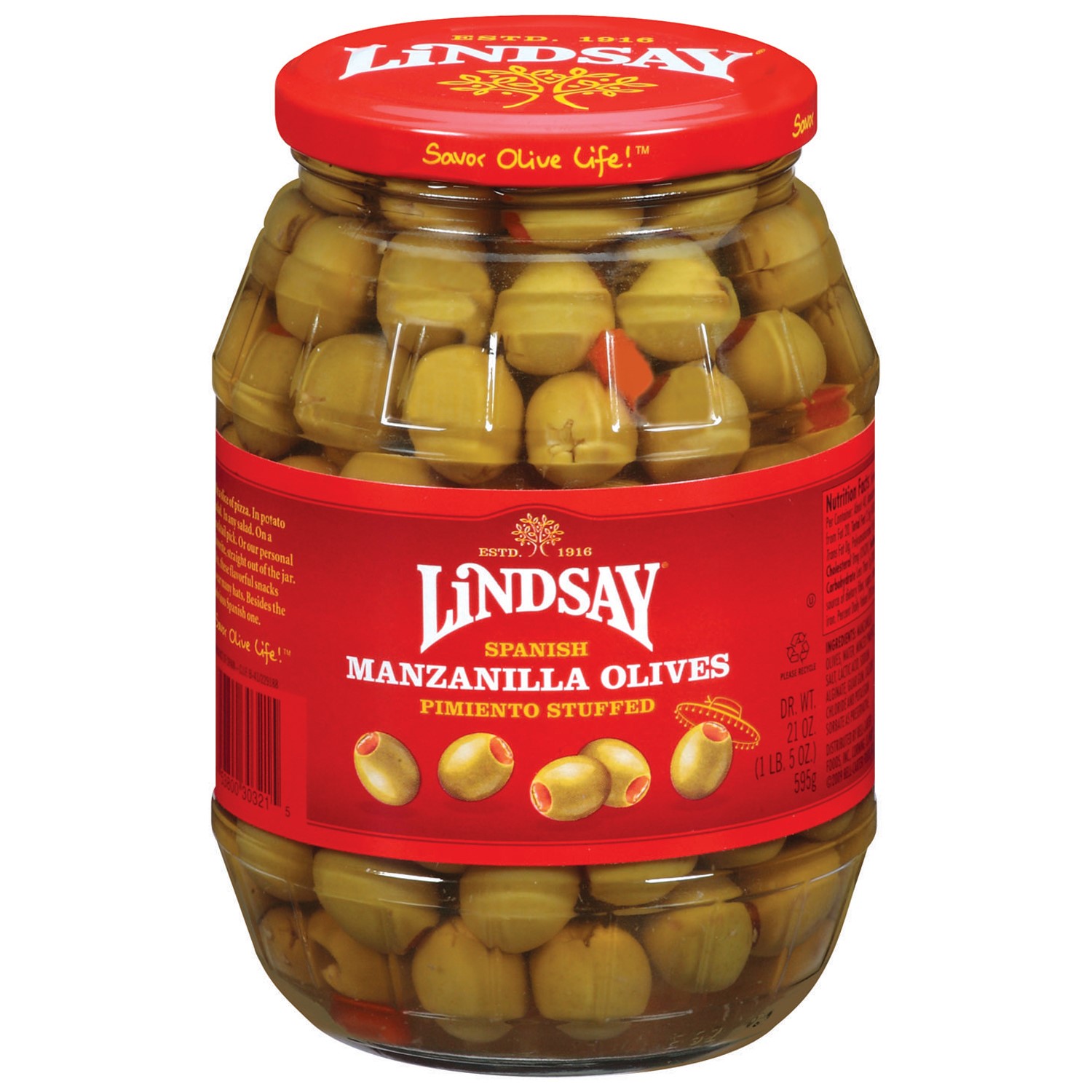 Spanish Manzanilla Olives Stuffed with Pimiento