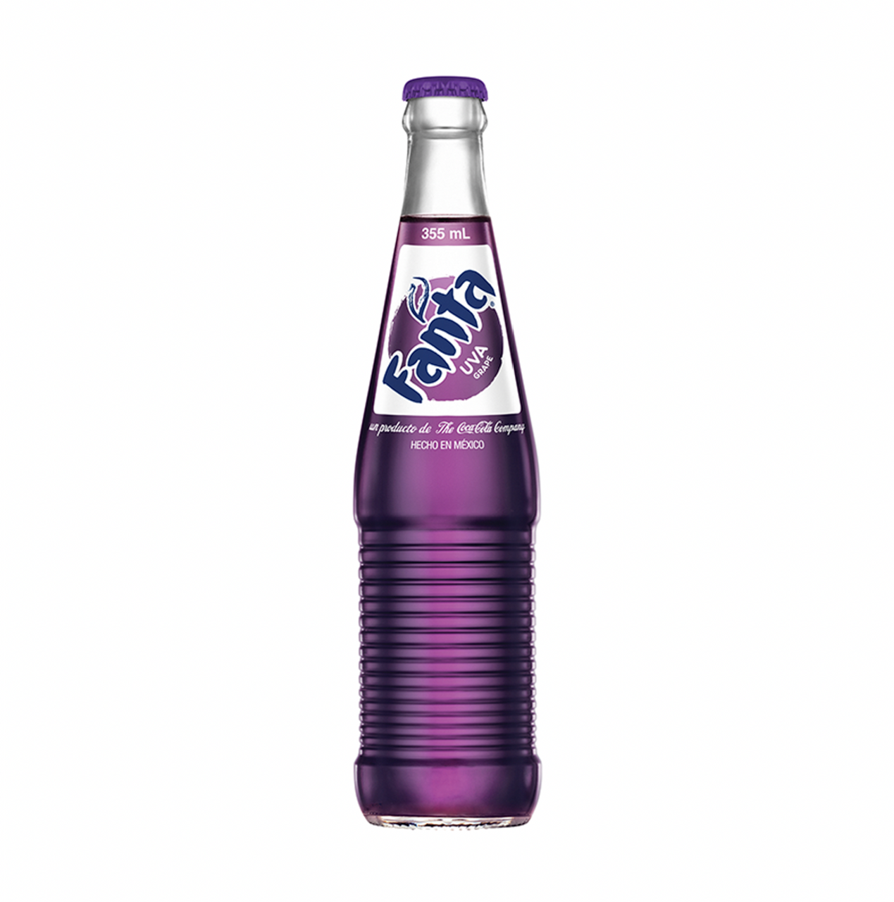 Photo of Fanta Grape Soda Glass Bottle