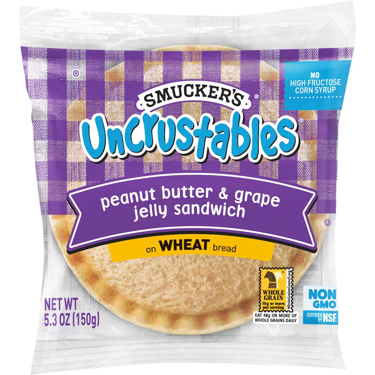 Photo of Smucker's Uncrustables Peanut Butter & Grape Jelly Sandwich - 150 G